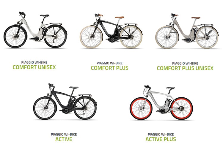 Vélos électriques - La gamme Piaggio Wi-Bike 2016