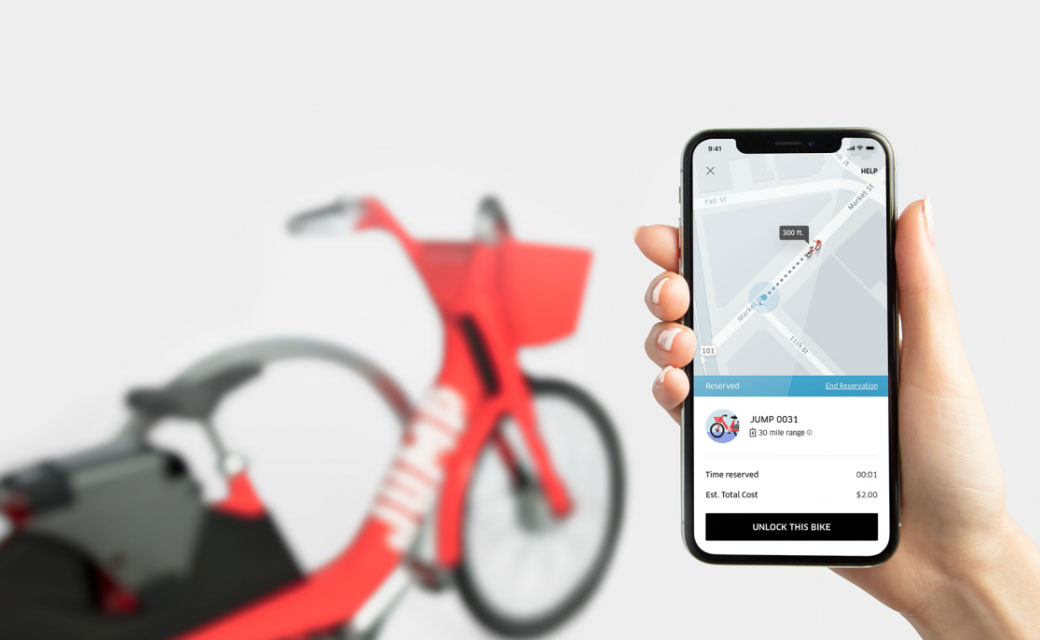 Vélos électriques en libre-service : Uber rachète Jump