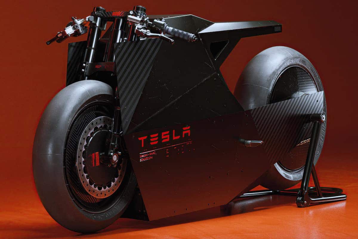 Ce designer imagine une incroyable moto électrique Tesla